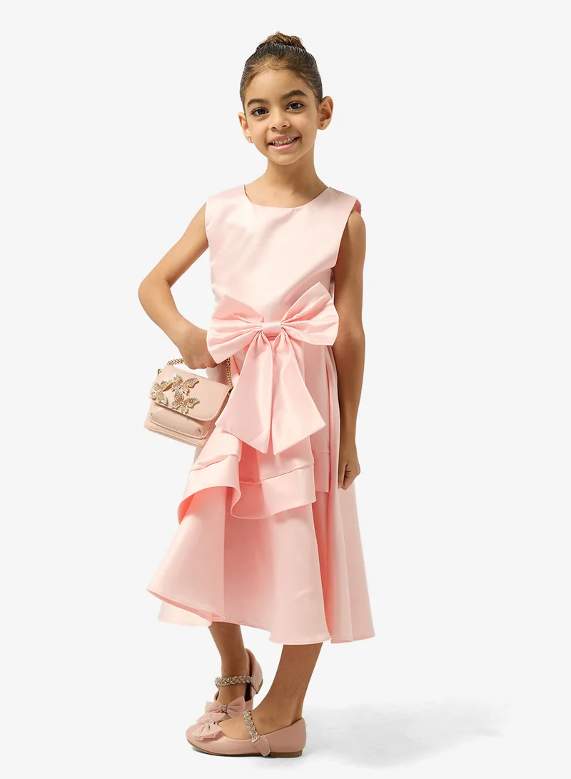 Pinata  Pink Bow Tiered Occasion Dress for Women | Best Price UAE